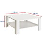Hanah Home Mesa de Centro Blanca con Almacenamiento